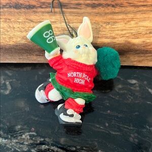 Hallmark 1986 Rah Rah Rabbit Bunny Cheerleader Ornament